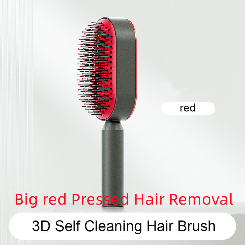 Self Cleaning Hair Brush For Women One-key